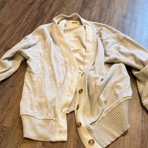 Aerie Grey Knit Cardigan